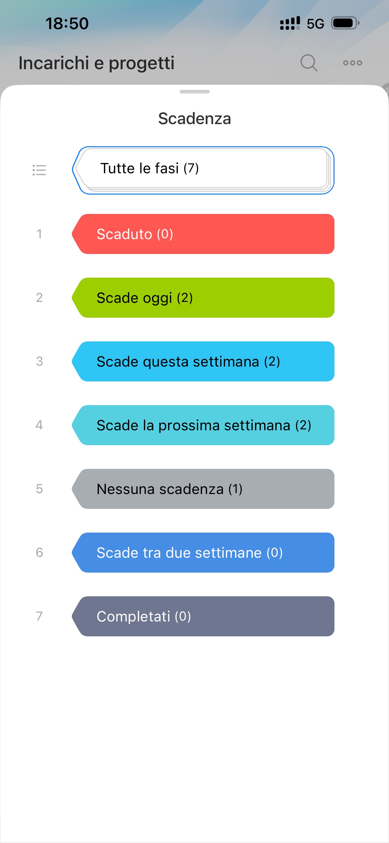 Visualizzazione incarichi: scadenza